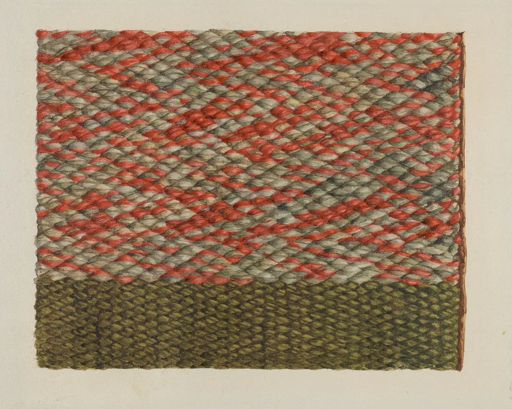 Woven Covering For Chair Back by Ingrid Selmer-Larsen - Canvas Print