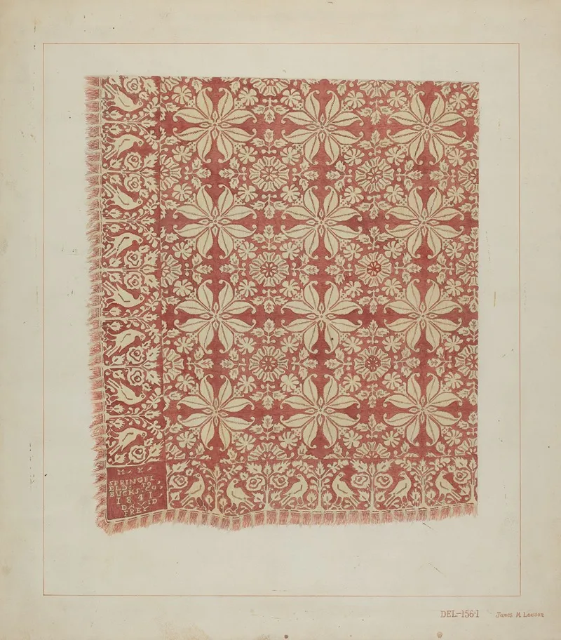 Woven Coverlet 17 by James M. Lawson - Canvas Print