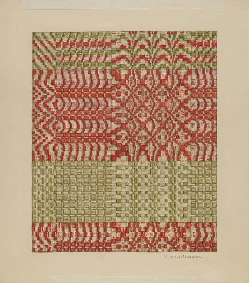 Woven Coverlet 3 by Charles Roadman - Canvas Print
