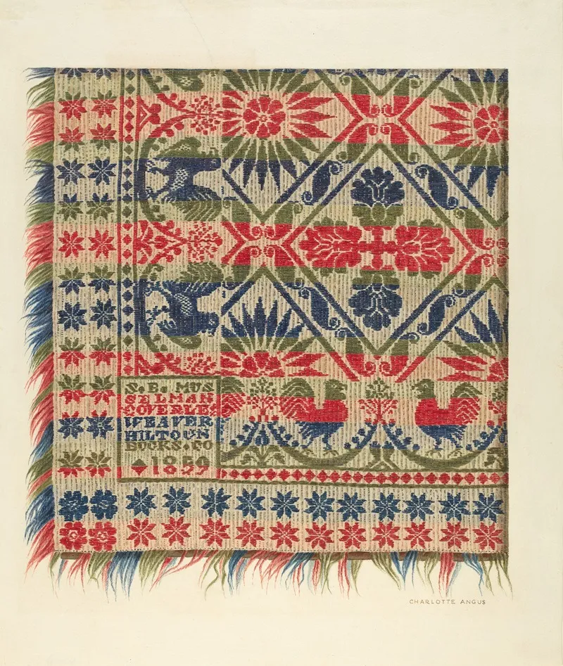 Woven Coverlet 4 by Charlotte Angus - Canvas Print