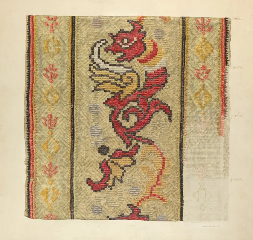Woven Textile Technique Demonstration by Dorothea Bates - Canvas Print