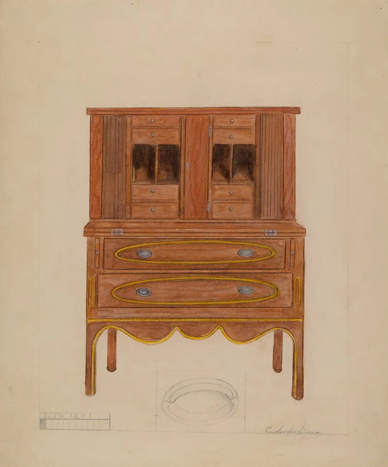 Writing Desk 3 by Columbus Simpson - Canvas Print