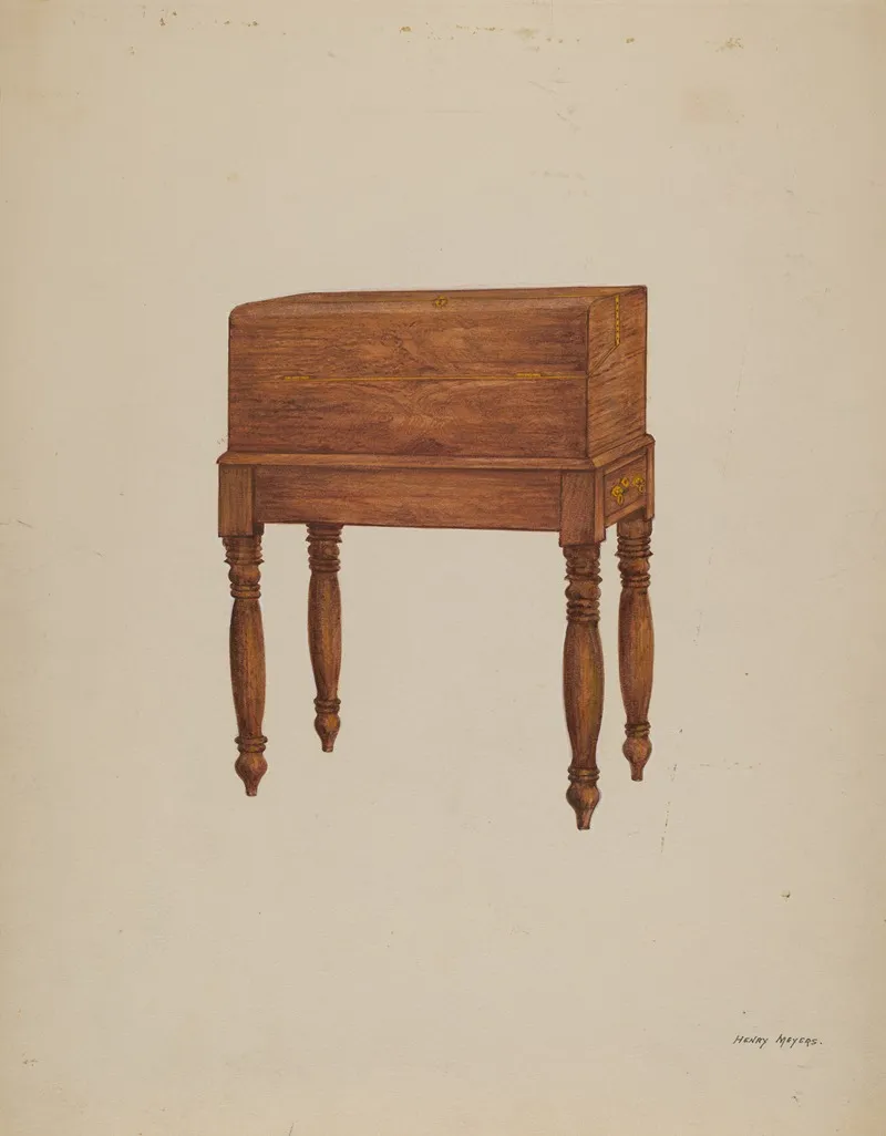 Writing Desk 4 by Henry Meyers - Canvas Print