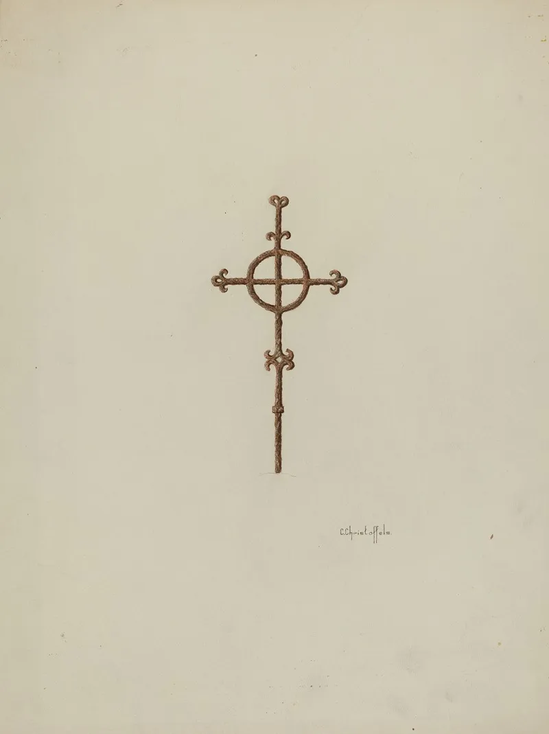 Wrought Iron Cross Campanario