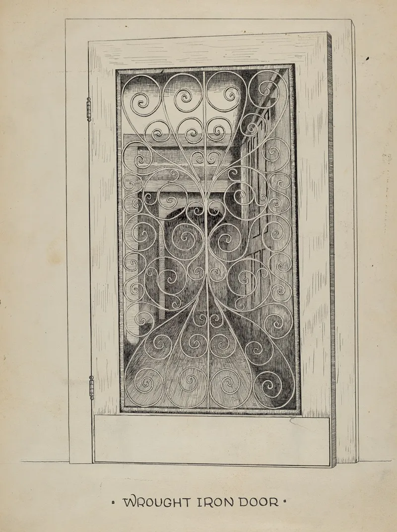 Wrought Iron Door 3 by Ray Price - Canvas Print