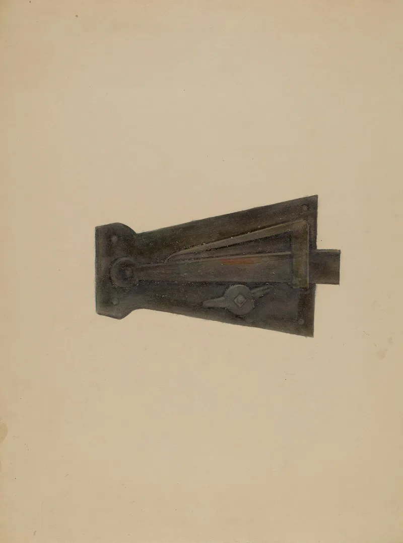 Wrought Iron Latch Lock by Henry Meyers - Canvas Print