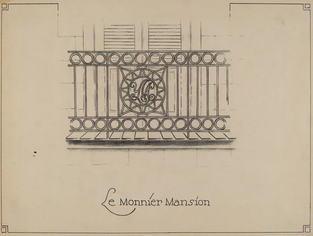 Wrought Iron Railing 2 by Ray Price - Canvas Print