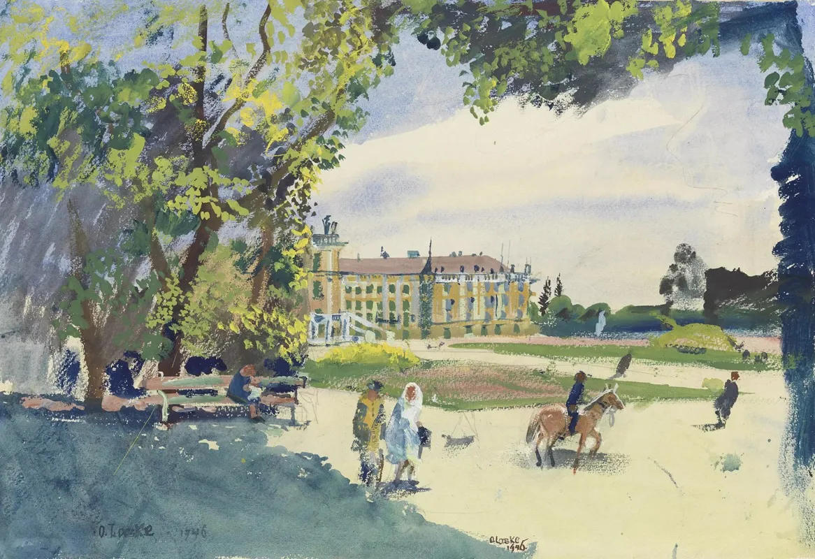 Xiii Schonbrunn Garten 3 by Oskar Laske - Canvas Print