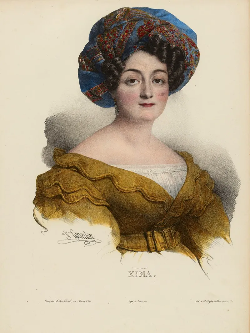 Xima by Pierre Louis Henri Grévedon - Canvas Print