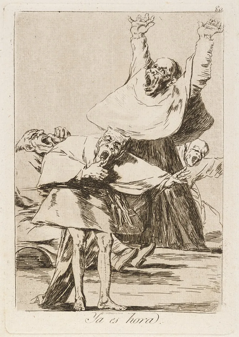 Ya Es Hora It Is Time by Francisco de Goya - Canvas Print