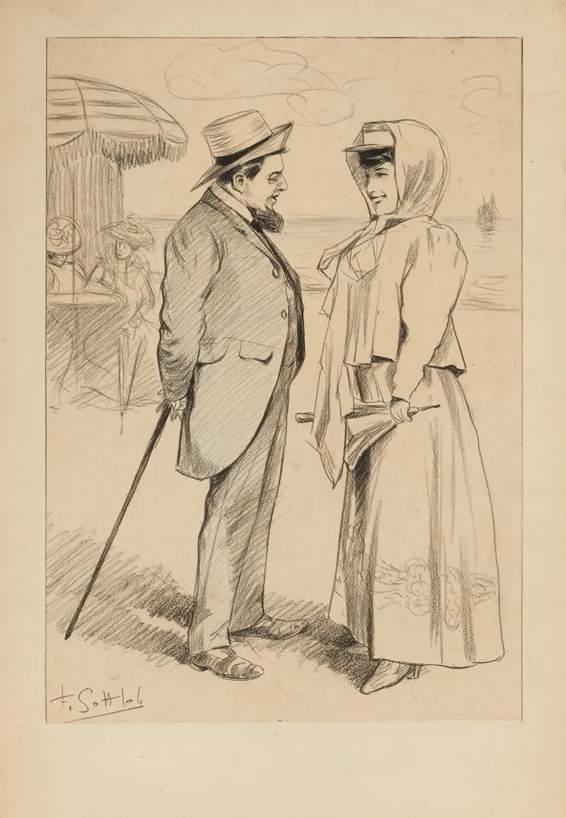 Yankei Oui Madame Je Suis Un Americain Du Sud Je Suis De Montauban by Fernand Louis Gottlob - Canvas Print