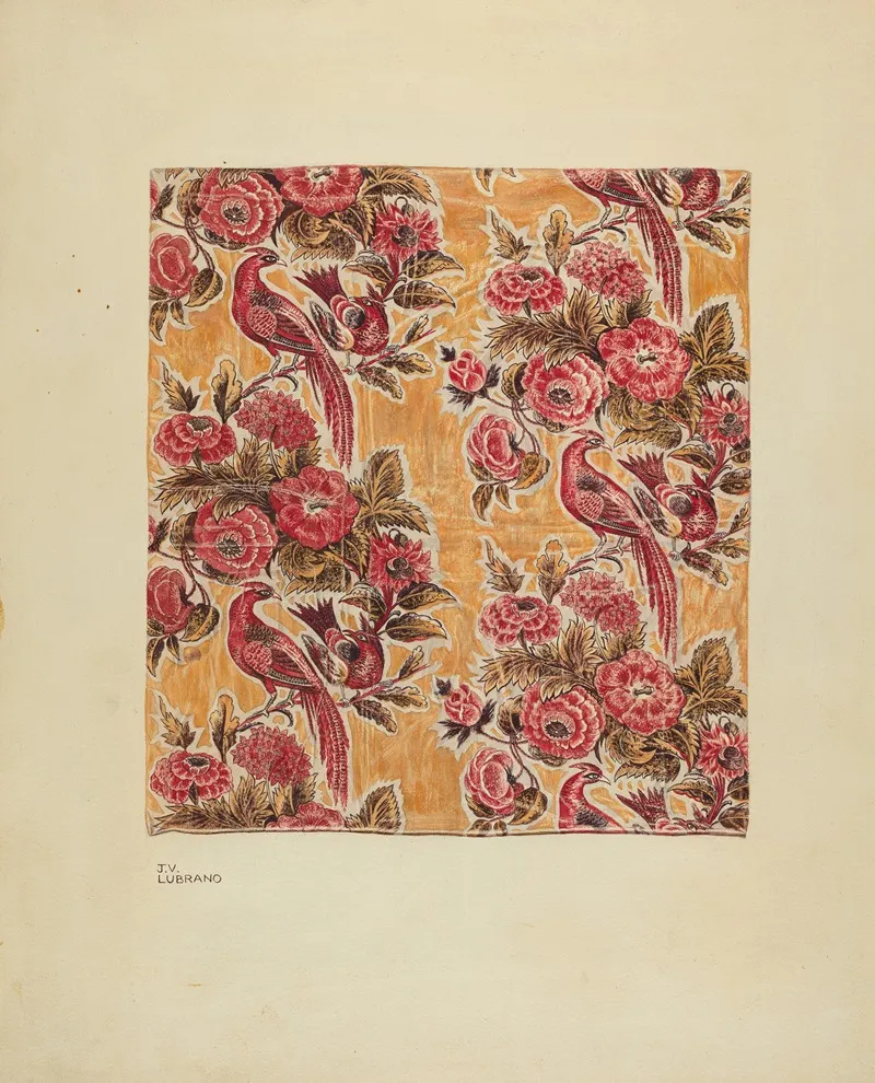Yellow Glazed Chintz by Joseph Lubrano - Canvas Print