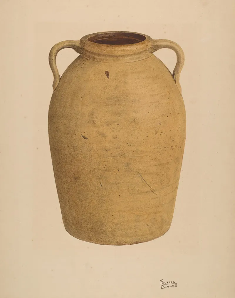 Yellow Jar by Richard Barnett - Canvas Print