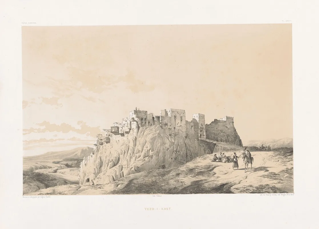 Yezd I Kast by Eugène Flandin - Canvas Print