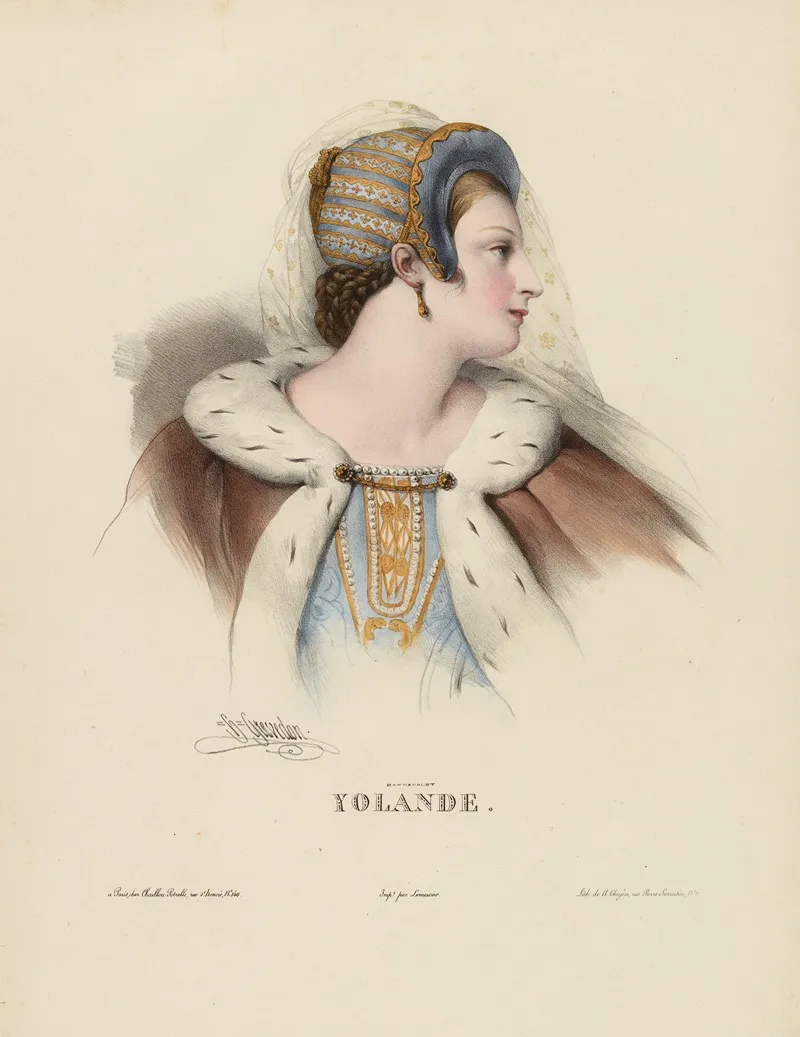 Yolande by Pierre Louis Henri Grévedon - Canvas Print
