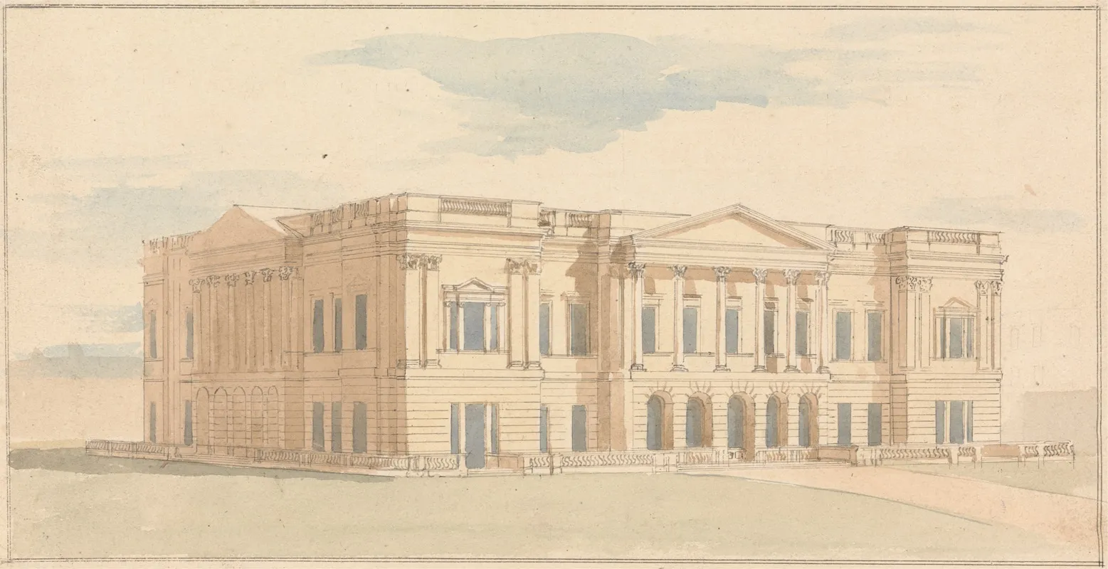 York House London Perspective View Of The West Front by Benjamin Dean Wyatt - Canvas Print