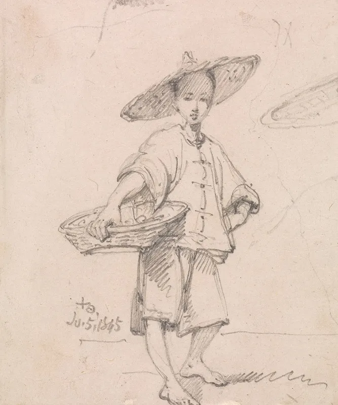 Young Coolie With A Basket