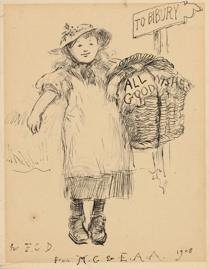 Young Girl Carrying A Basket