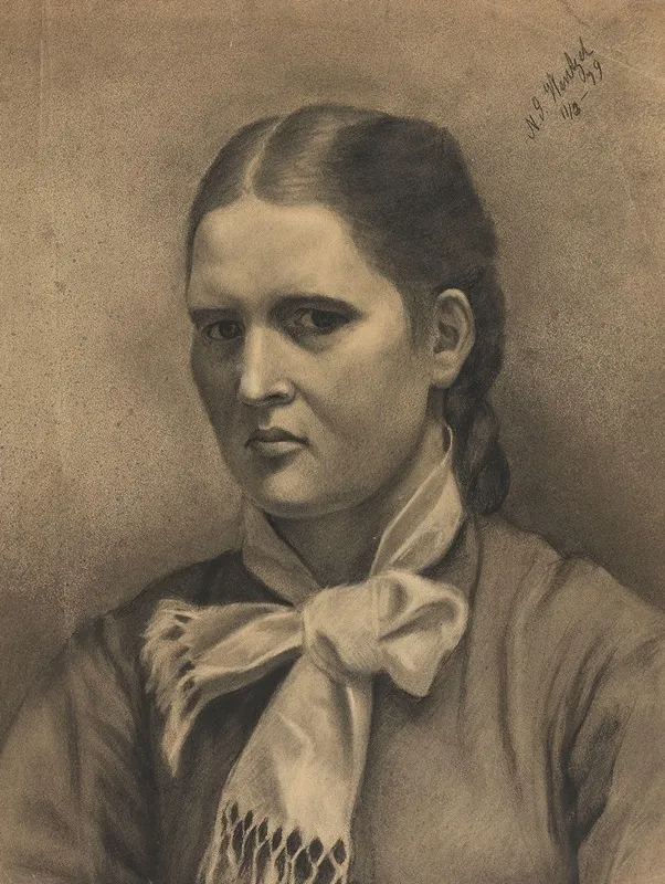 Young Woman 7 by Gustav Wentzel - Canvas Print