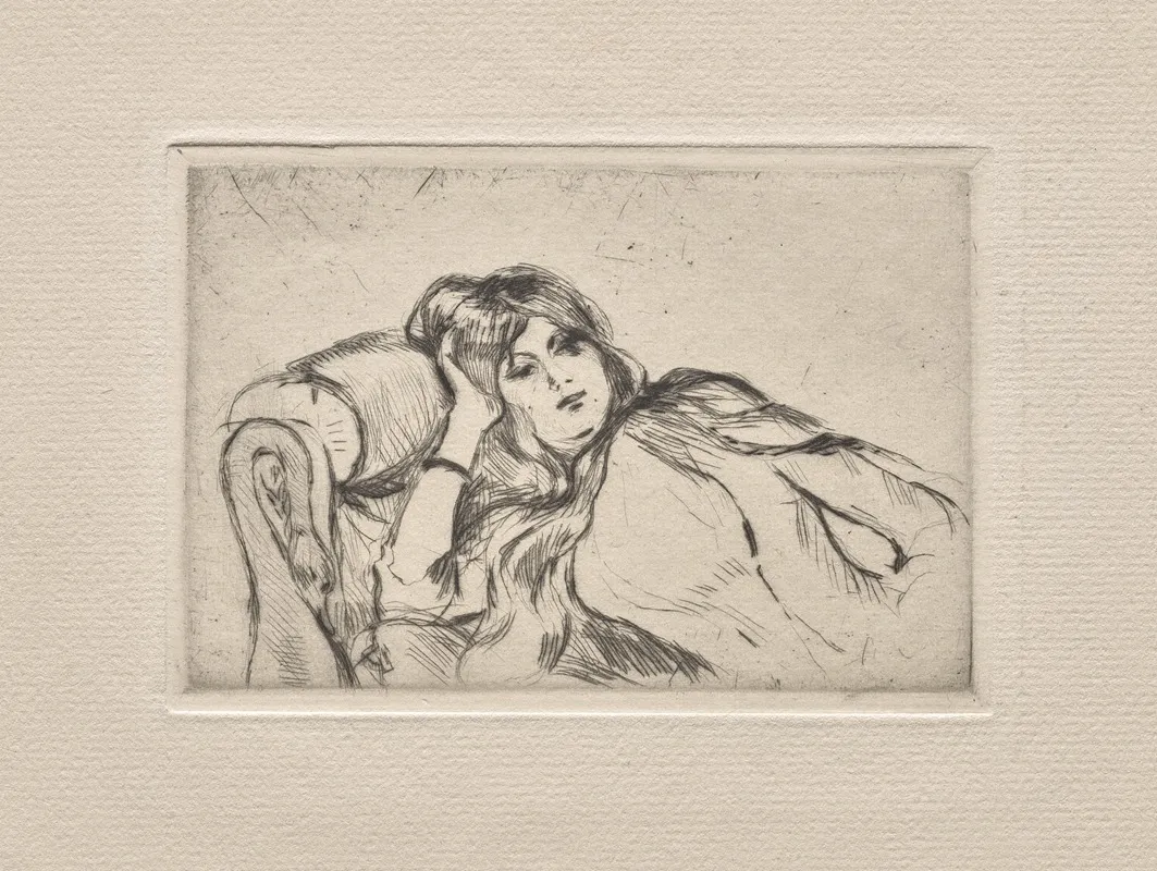 Young Woman At Rest by Berthe Morisot - Canvas Print