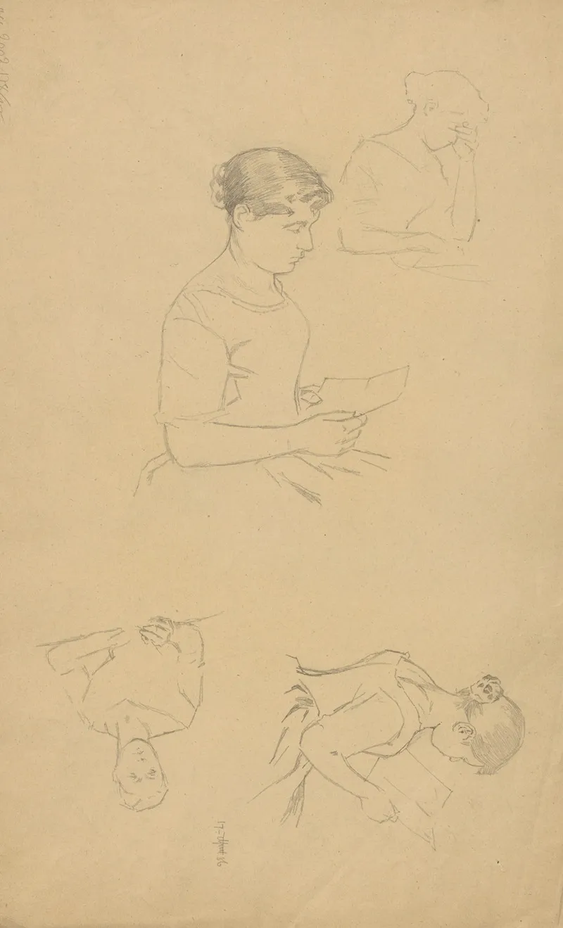 Young Woman Reading A Letter