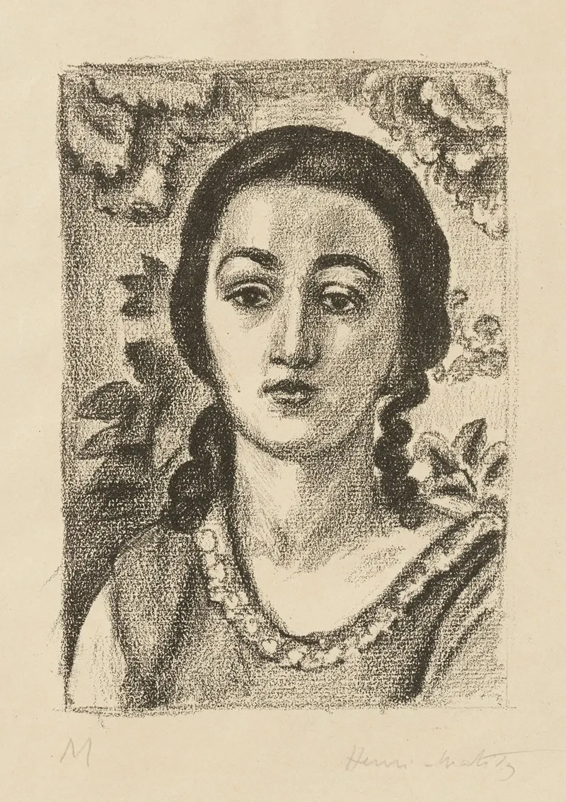Young Woman With Brown Curls by Henri Matisse - Canvas Print