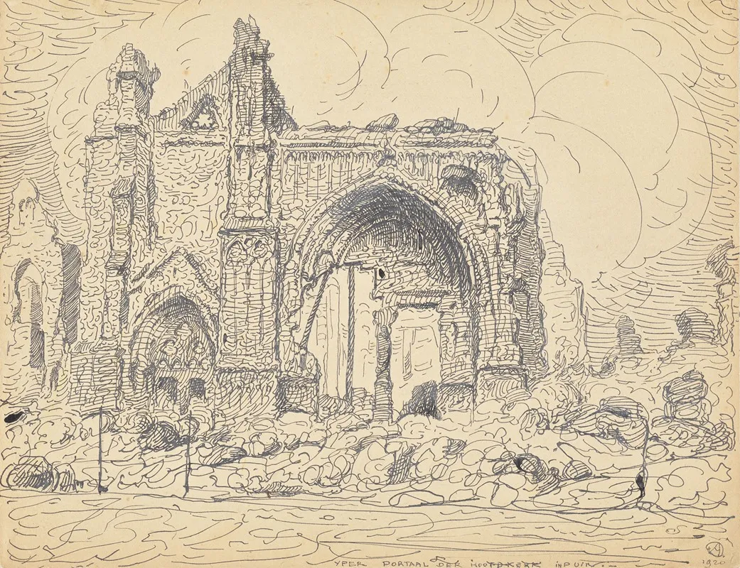 Ypres Remember 45 by Alfred Ost - Canvas Print