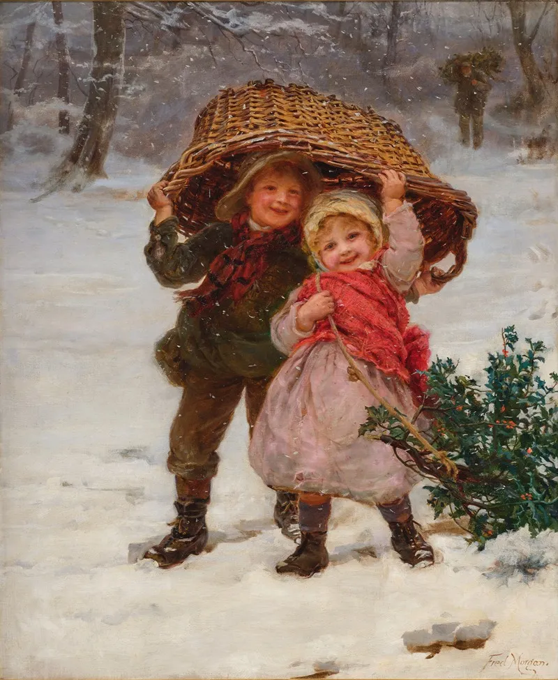 Yuletide 2 by Frederick Morgan - Canvas Print