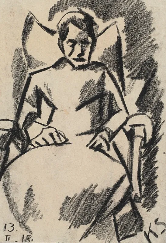 Z 112 Die Kranke by Kurt Schwitters - Canvas Print