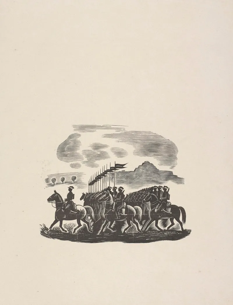 Z Defilady Pulkow by Stanisław Ostoja-Chrostowski - Canvas Print