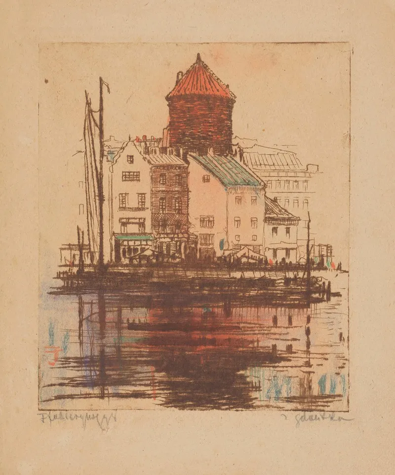 Z Gdanska by Feliks Jabłczyński - Canvas Print