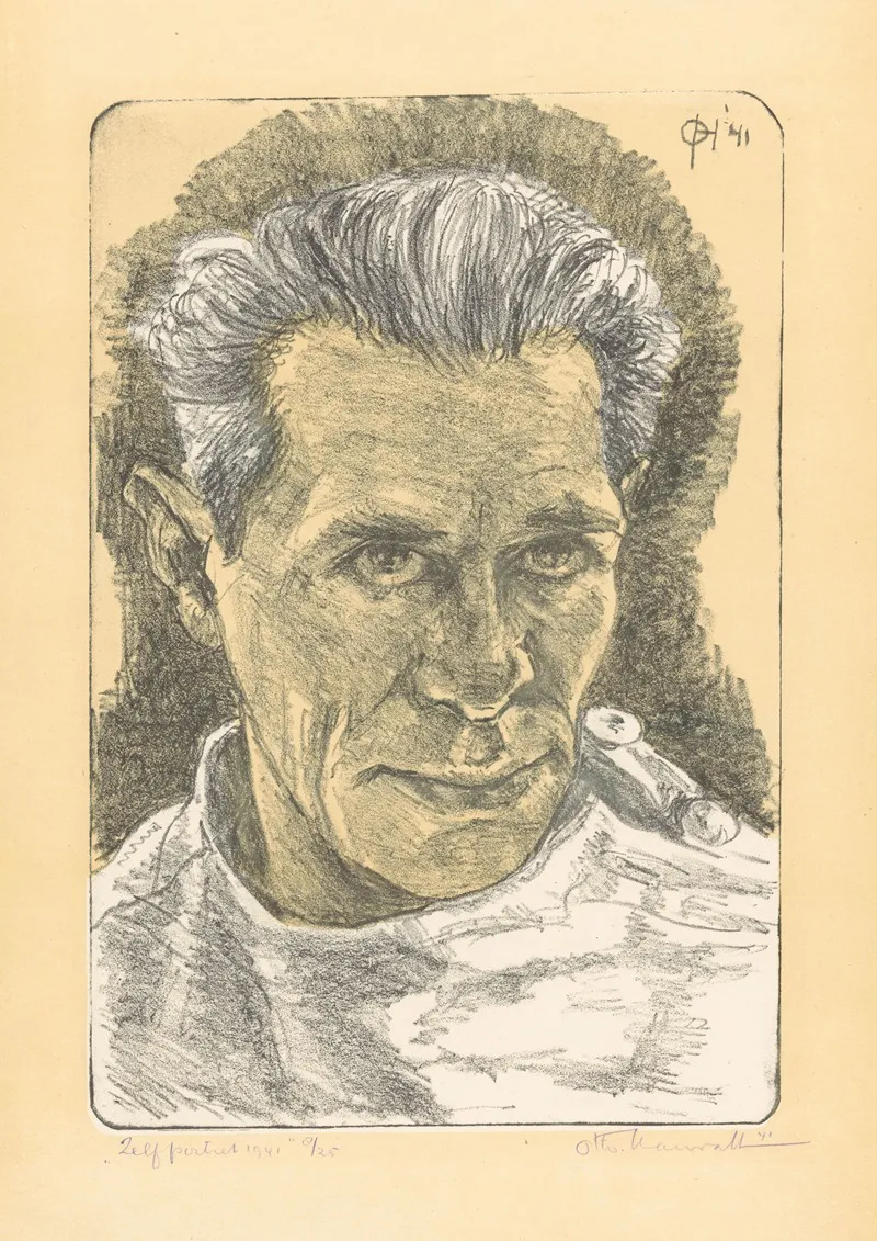 Zelfportret 20 by Otto Hanrath - Canvas Print