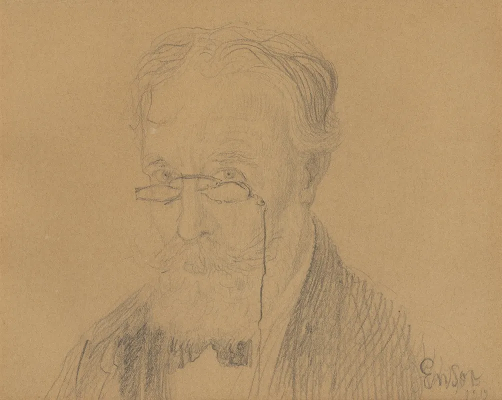 Zelfportret 6 by James Ensor - Canvas Print