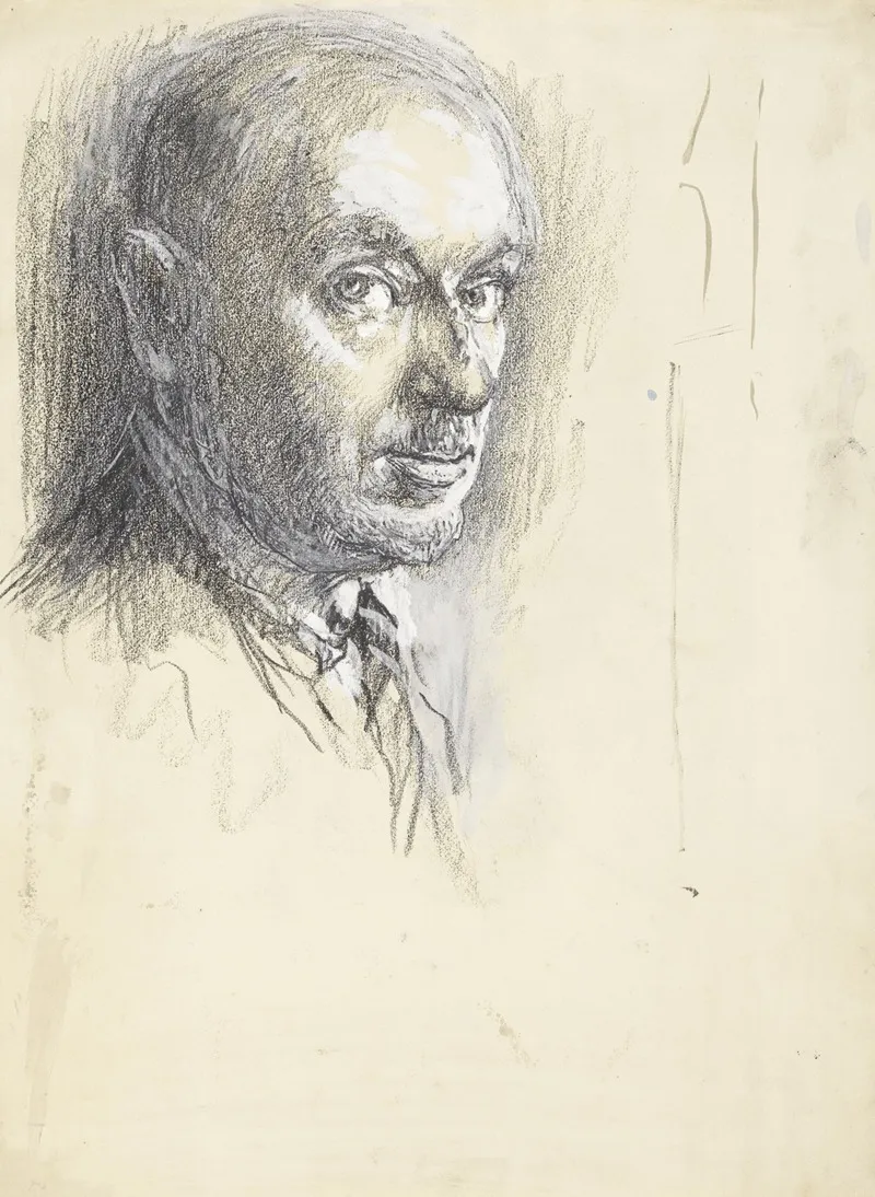 Zelfportret 8 by Marius Bauer - Canvas Print