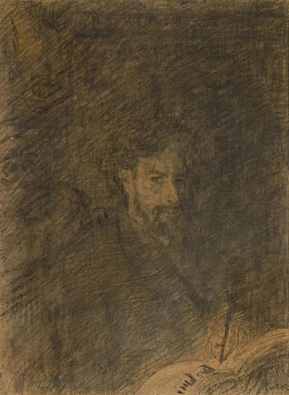 Zelfportret Pas Fini by James Ensor - Canvas Print