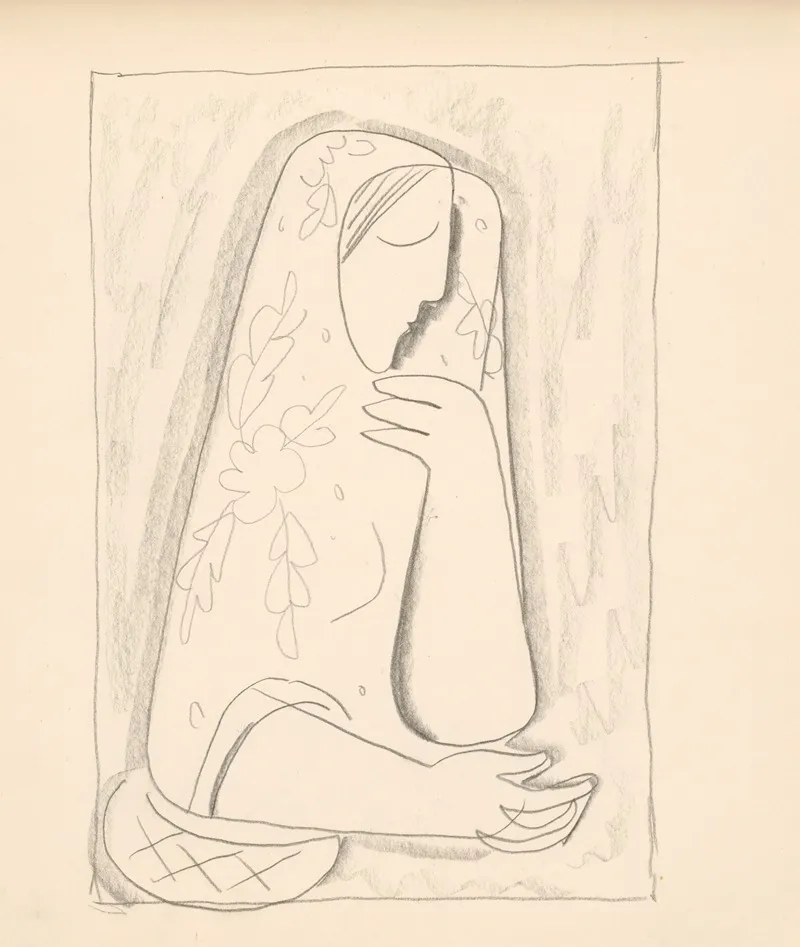 Zena S Kosikom by Mikuláš Galanda - Canvas Print