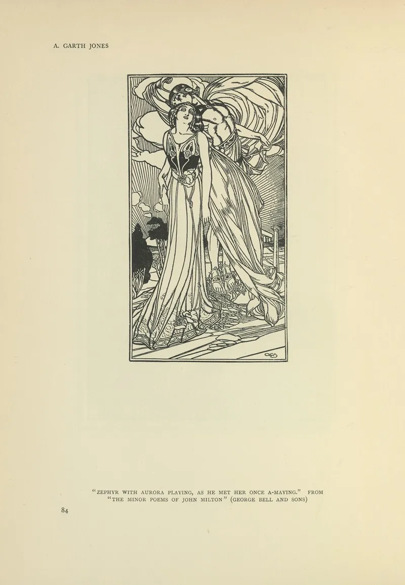 Zephyr With Aurora Playing As He Met Her Once A Maying The Minor Poems Of John Milton by Alfred Garth Jones - Canvas Print