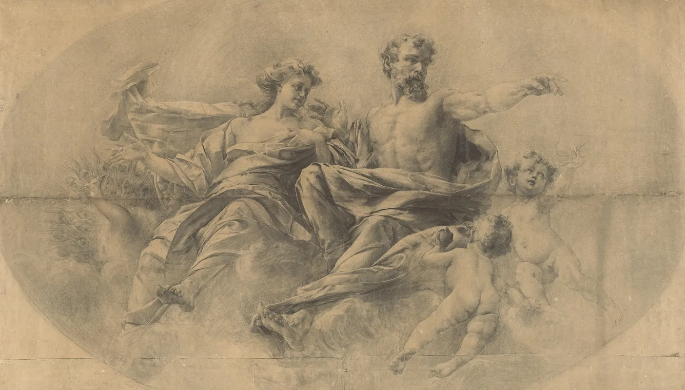 Zeus And Hera by Karel Vitezslav Masek - Canvas Print