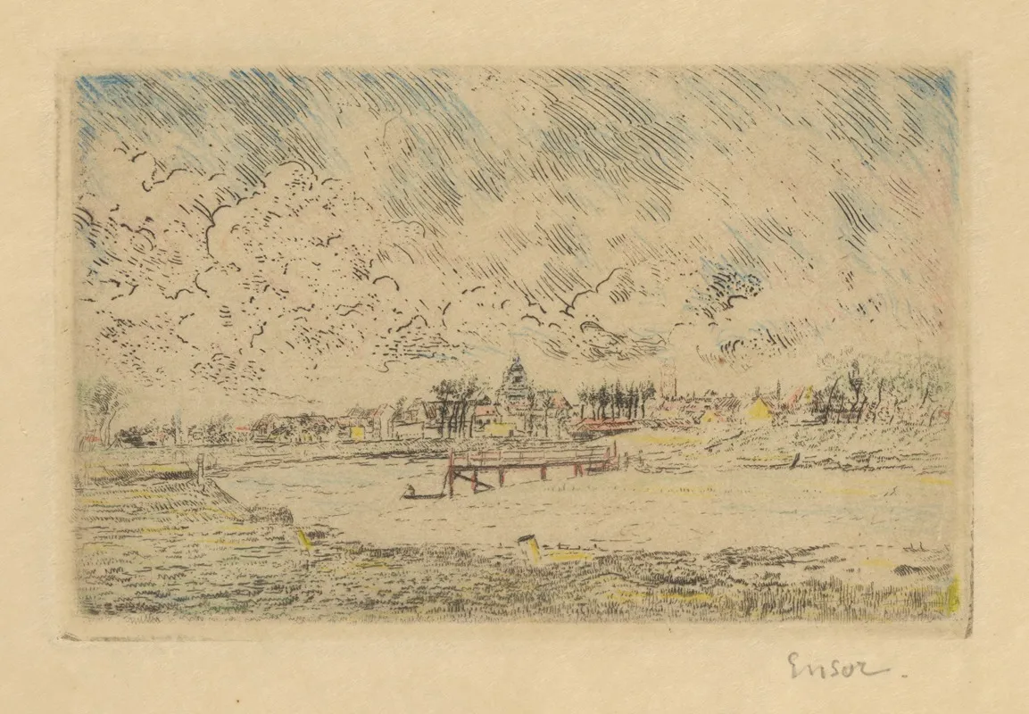 Zicht Op Nieuwpoort by James Ensor - Canvas Print