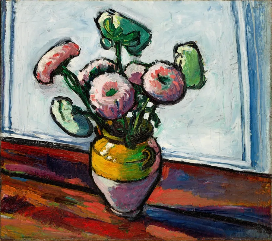 Zinnias 2 by Henry Lyman Saÿen - Canvas Print