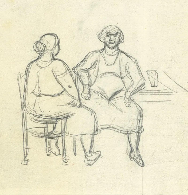 Zittende Figuur 9 by Albert Daenens - Canvas Print