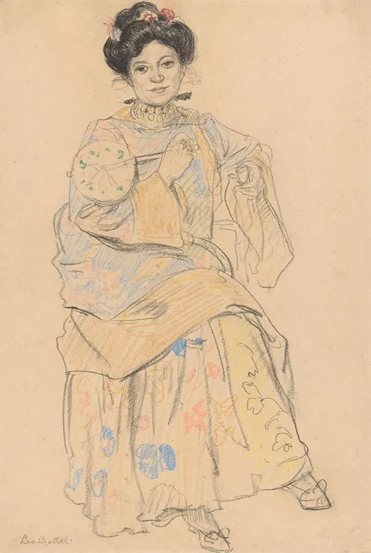 Zittende Vrouw A La Japonaise