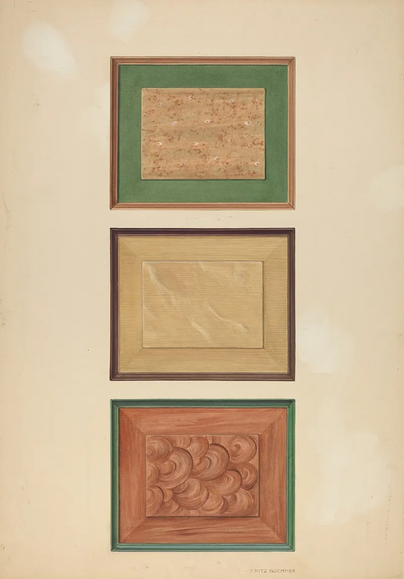 Zoar Door Panels by Fritz Boehmer - Canvas Print