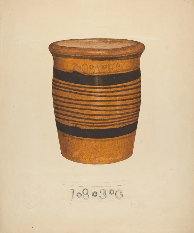 Zoar Flower Pot by Richard Barnett - Canvas Print