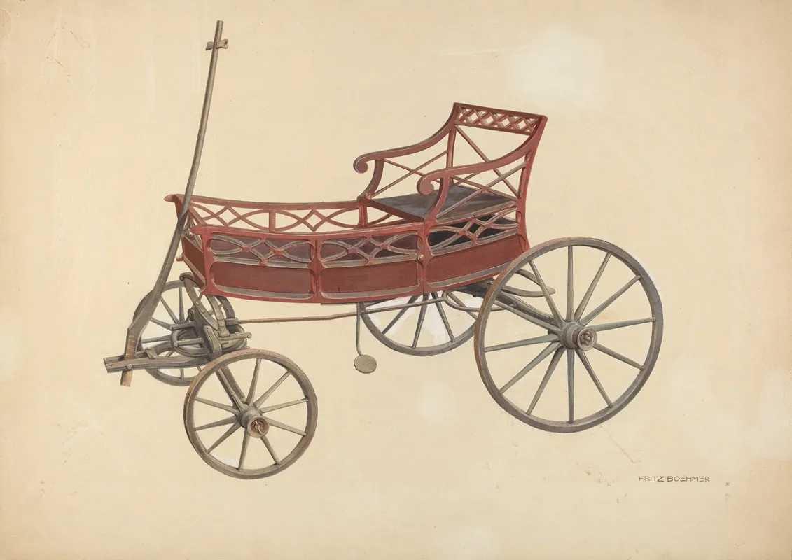 Zoar Invalid Wagon by Fritz Boehmer - Canvas Print