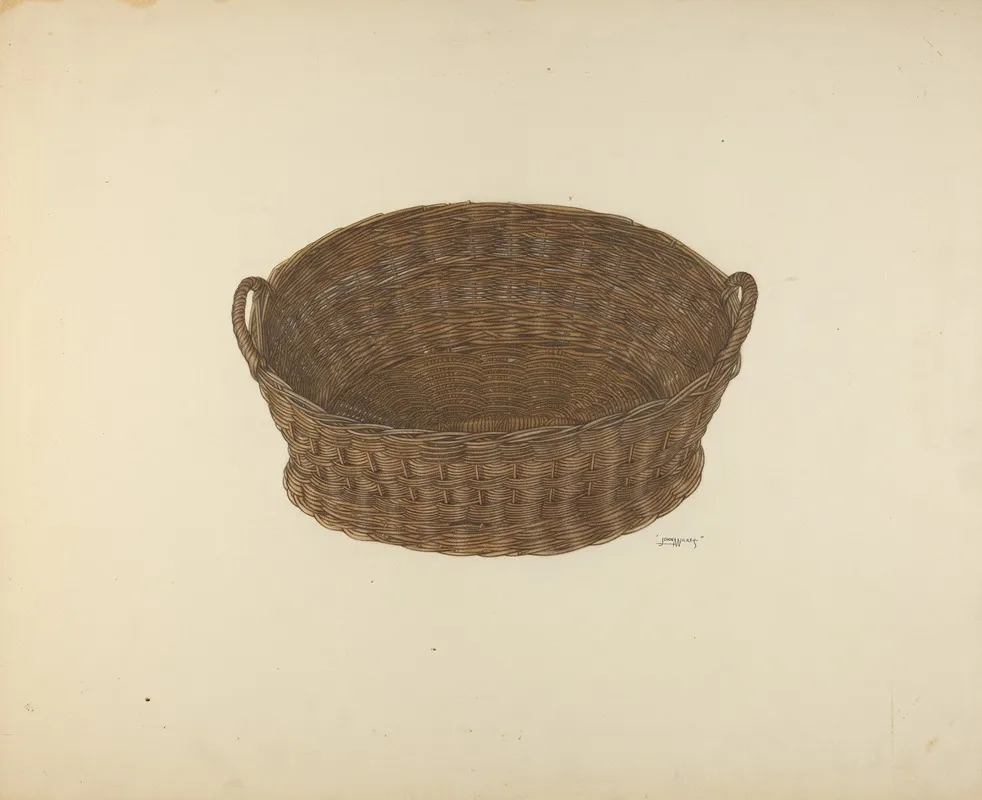 Zoar Sewing Basket by John Wilkes - Canvas Print