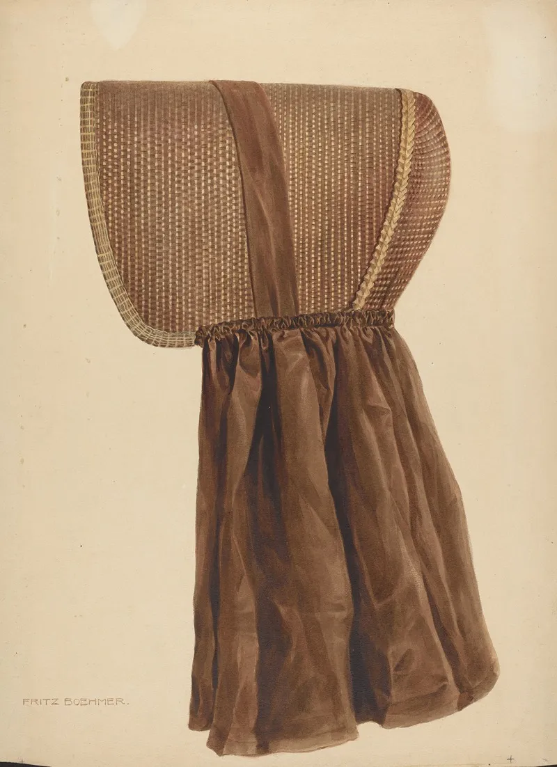 Zoar Summer Bonnet by Fritz Boehmer - Canvas Print