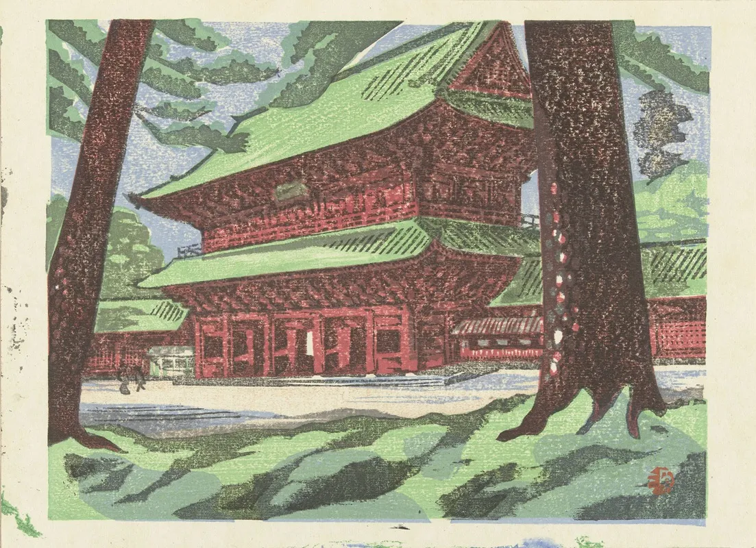 Zojoji Temple by Yamaguchi Gen - Canvas Print