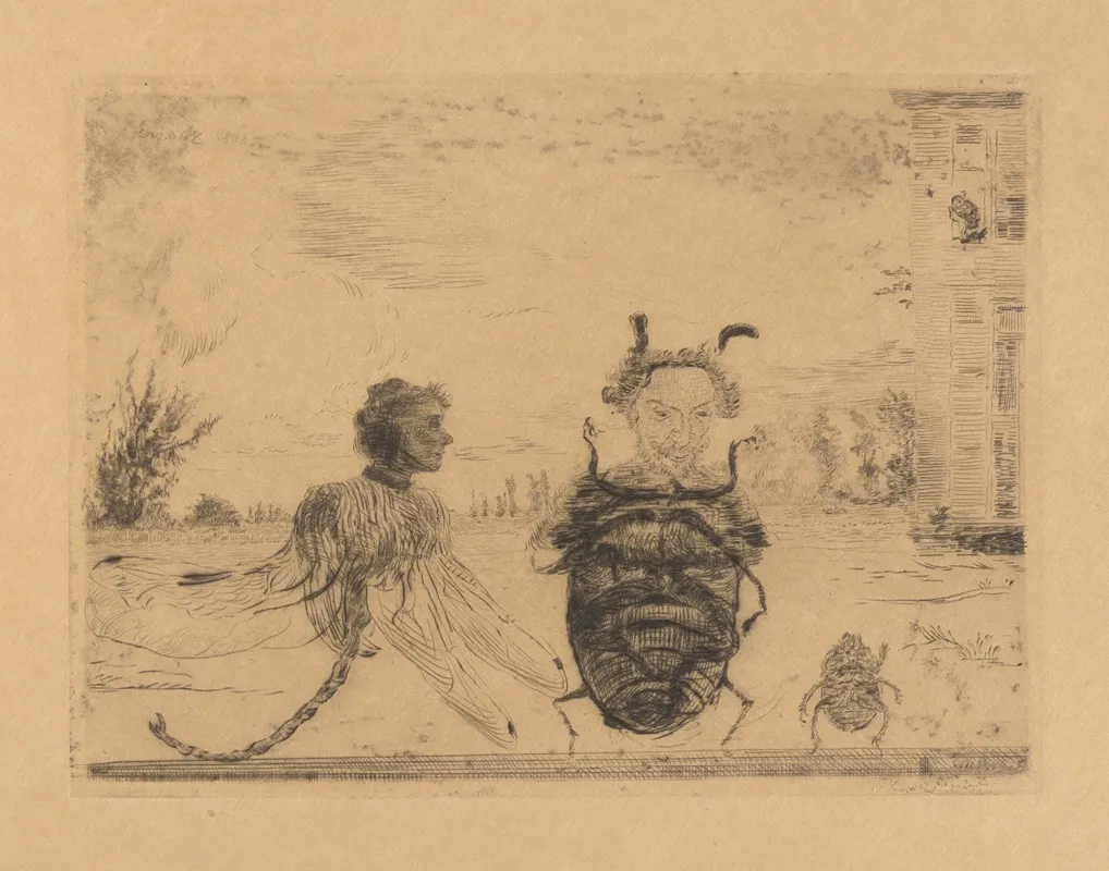 Zonderlinge Insecten by James Ensor - Canvas Print