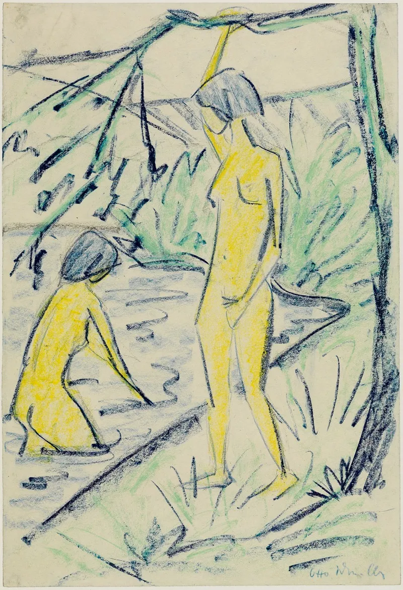 Zwei Badende Madchen